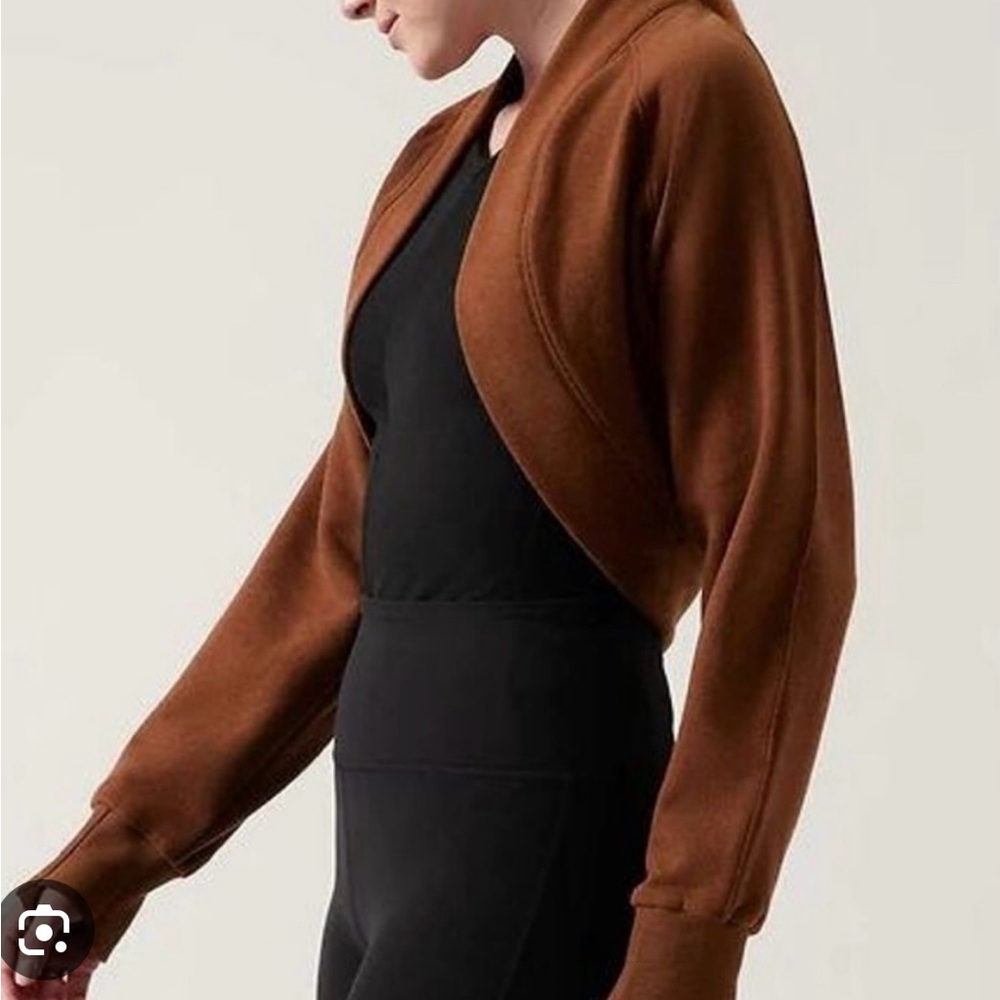 Athleta brown wrap bolero